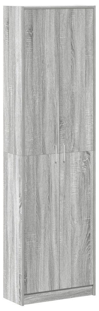 vidaXL Ντουλάπα  Γκρι Σονόμα 55x25x189 εκ. από Μοριοσανίδα