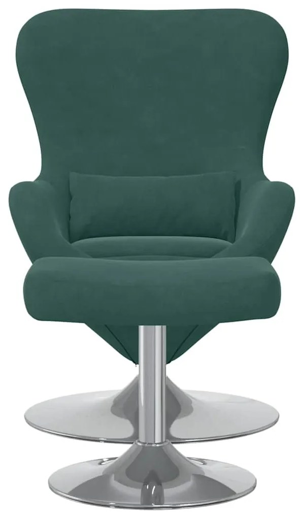 vidaXL Κάθισμα-αυγό 2 pcs Σκούρο πράσινο 63 x 73 x 90 εκ Βελούδο