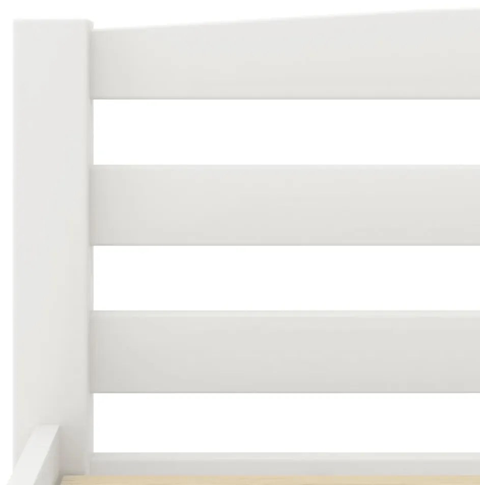 vidaXL Πλαίσιο Κρεβατιού Λευκό 120 x 200 εκ. από Μασίφ Ξύλο Πεύκου