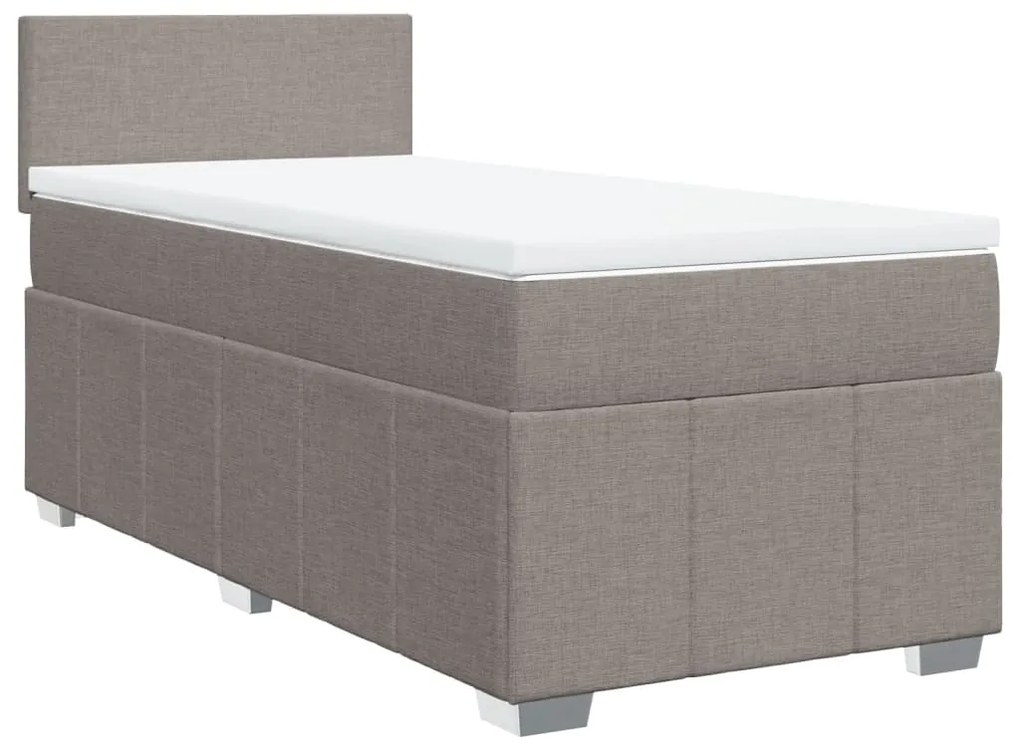 ΚΡΕΒΑΤΙ BOXSPRING ΜΕ ΣΤΡΩΜΑ TAUPE 90X190 ΕΚ.ΥΦΑΣΜΑΤΙΝΟ 3286920