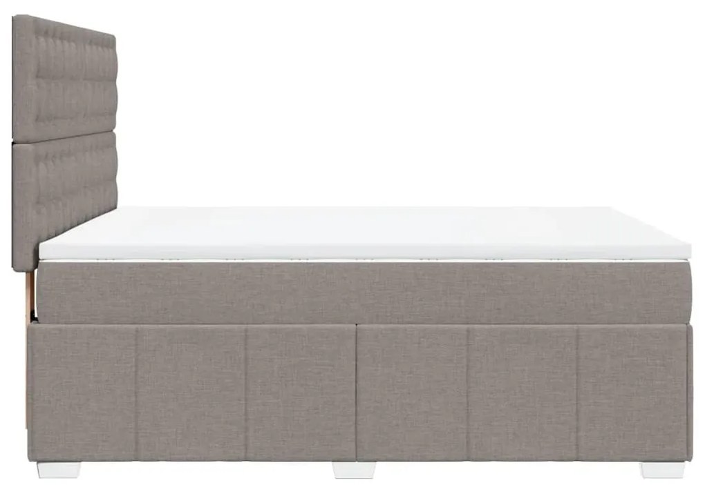 ΚΡΕΒΑΤΙ BOXSPRING ΜΕ ΣΤΡΩΜΑ TAUPE 140X200 ΕΚ. ΥΦΑΣΜΑΤΙΝΟ 3294009