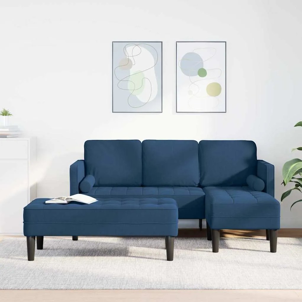 vidaXL Σετ Καναπέ 2 pcs Μπλε 173 x 131 x 67 εκ ύφασμα