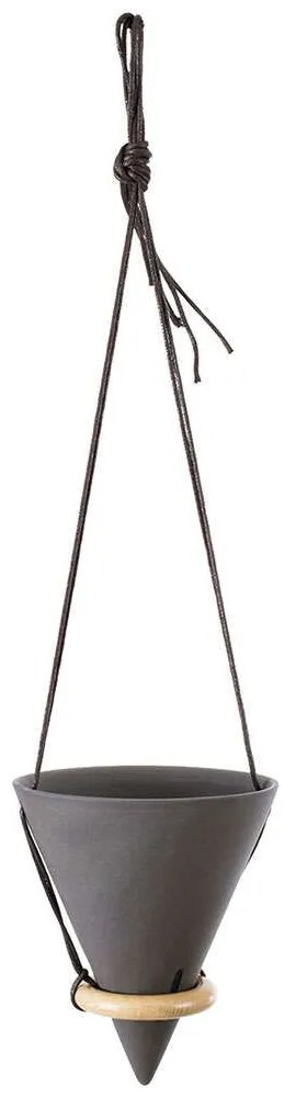 Κασπώ Κρεμαστό Aigina 20466 Φ13x15cm Black GloboStar Ceramic