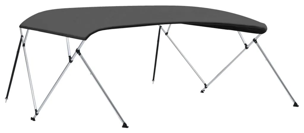 vidaXL Τέντα Σκάφους με 4 Αψίδες Ανθρακί 243x(230-244)x137  εκ.