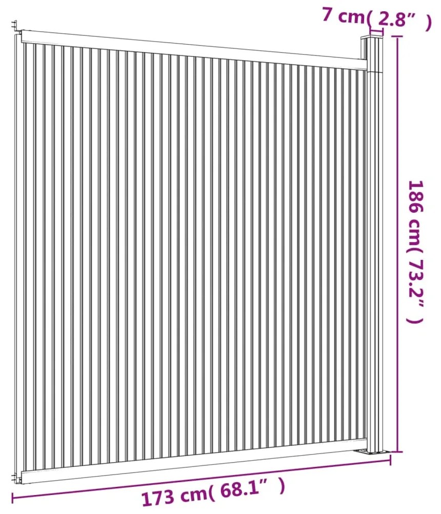 ΠΑΝΕΛ ΠΕΡΙΦΡΑΞΗΣ ΓΚΡΙ 173 X 186 ΕΚ. ΑΠΟ WPC 4003980