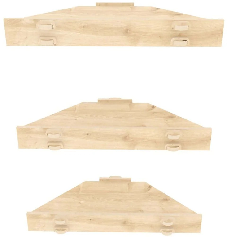 Ράφια Τοίχου Edis (Σετ 3Τμχ) 875ZNA4641 39,4x14,5x5cm Oak