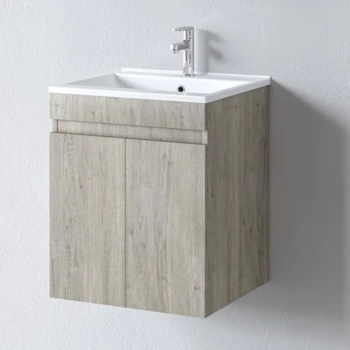 Πάγκος OMEGA BEIGE OAK 50 S3BOM050BO0 47x44x60, Νιπτήρας 50x45