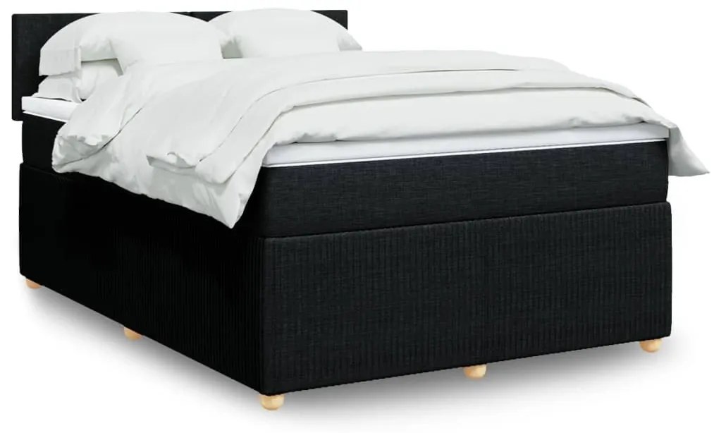 ΚΡΕΒΑΤΙ BOXSPRING ΜΕ ΣΤΡΩΜΑ ΜΑΥΡΟ 160X200 ΕΚ. ΥΦΑΣΜΑΤΙΝΟ 3289802