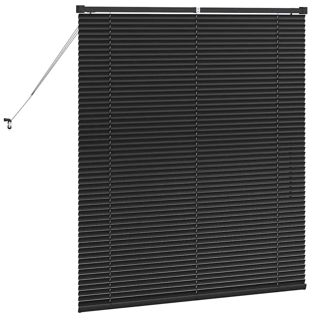 vidaXL Ρολό Παραθύρου με κουρτίνες Μαύρο Αλουμίνιο