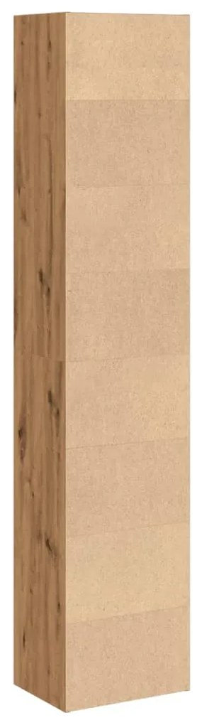 Βιβλιοθήκη Αρτισιανή Δρυς 40x30x189 εκ. από Επεξεργασμένο Ξύλο 857893