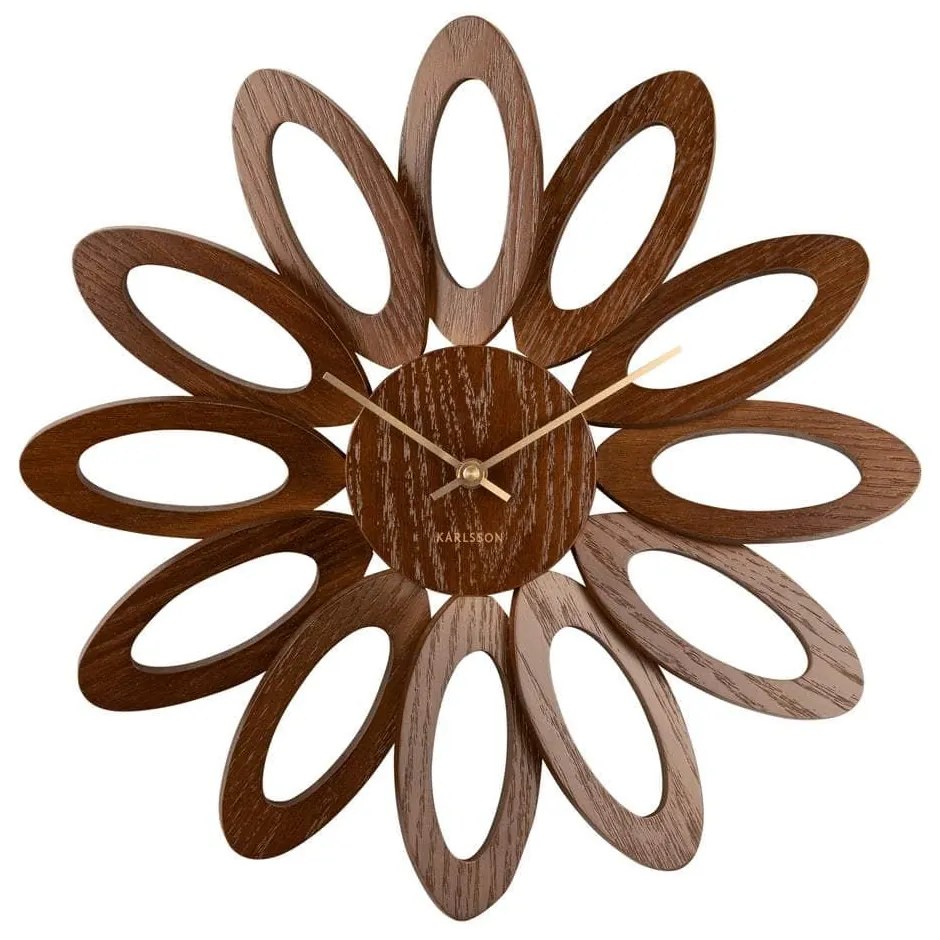 Ρολόι Τοίχου Fiore KA5891DW Φ40x4cm Brown Karlsson Wood