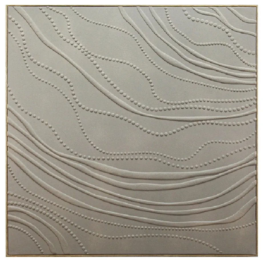 Πίνακας Καμβάς Mdf-Ps Plastic Γκρι ESPIEL 80x3,5x80εκ. FAL315