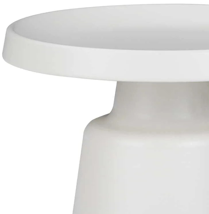 Τραπέζια σαλονιού Ginoze Inart σετ 2τεμ μέταλλο σε λευκή απόχρωση