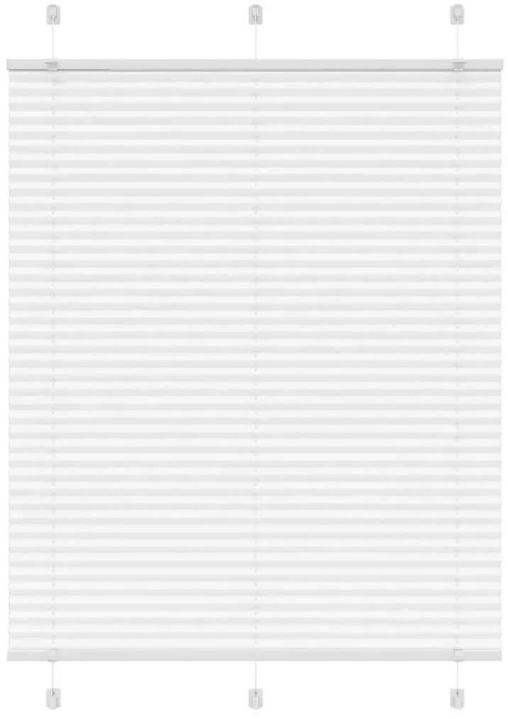 vidaXL Πλισέ περσίδα Λευκό 110x150 cm Πλάτος υφάσματος 109,4 cm