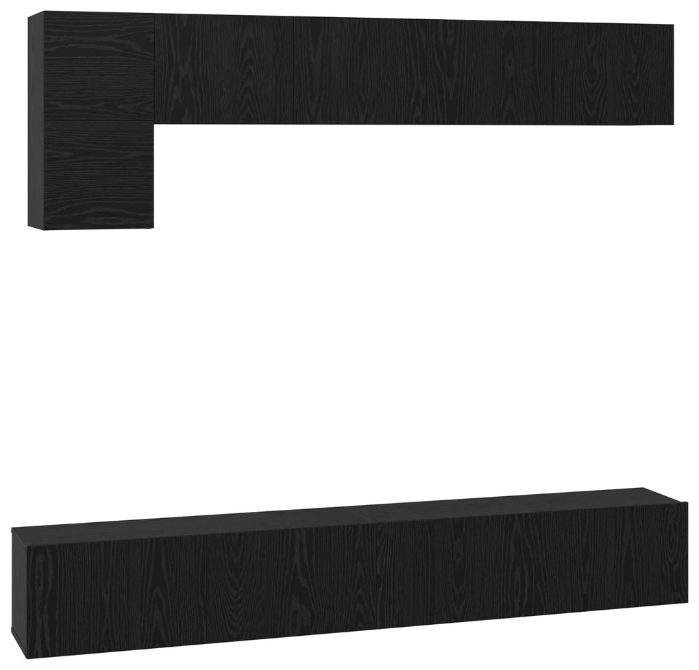 vidaXL Σετ επίπλου τηλεόρασης 5 pcs Μαύρη Δρυς 100 x 30 x 30 εκ