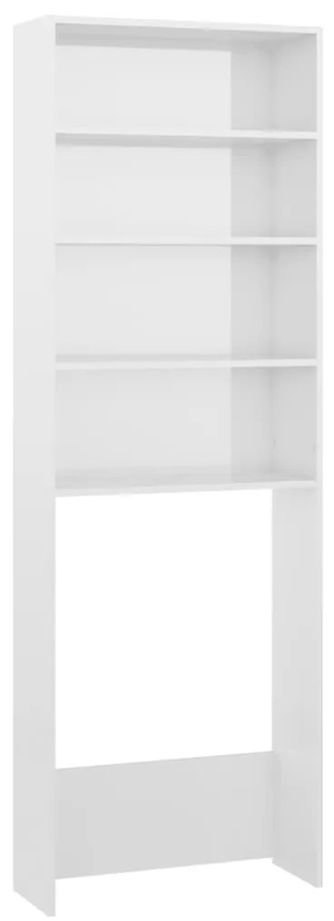 vidaXL Ντουλάπι Πλυντηρίου Γυαλιστερό Μαύρο 64 x 24 x 190 εκ.