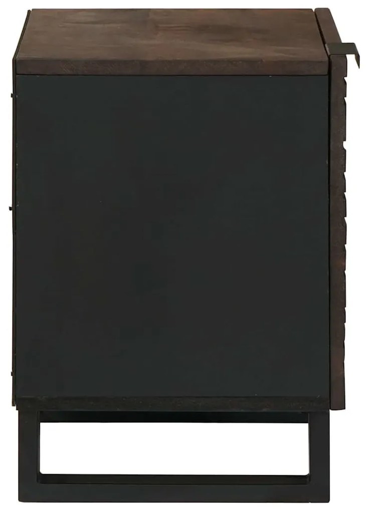 vidaXL Κομοδίνο Καρυδιά 40 x 33 x 46 εκ. Μασίφ ξύλο μάνγκο