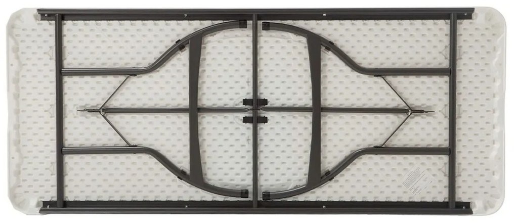 Πτυσσομενο τραπεζακι Lifetime Λευκό Χάλυβας Πλαστική ύλη 182 x 73,5 x 76 cm