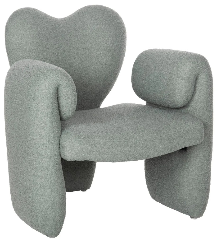 Πολυθρόνα HARTT C9777.07 Φυστικί Teddy Ύφασμα 84x74x87Yεκ. 84x74x87 εκ.
