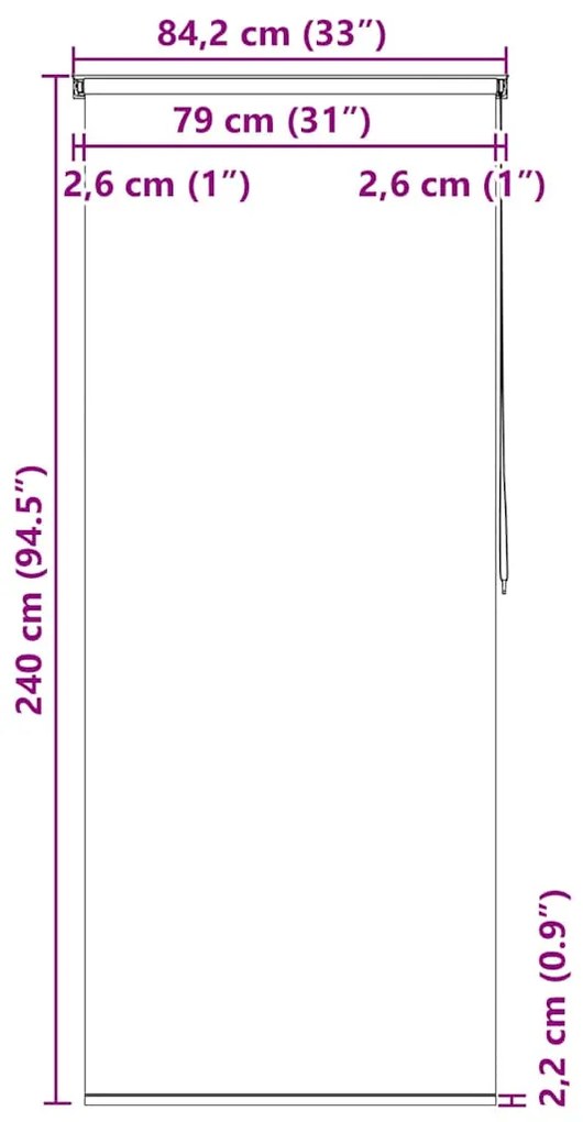 Κουρτίνα Μπάνιου Ρολό Αστερίας 80 x 240 εκ. 142859