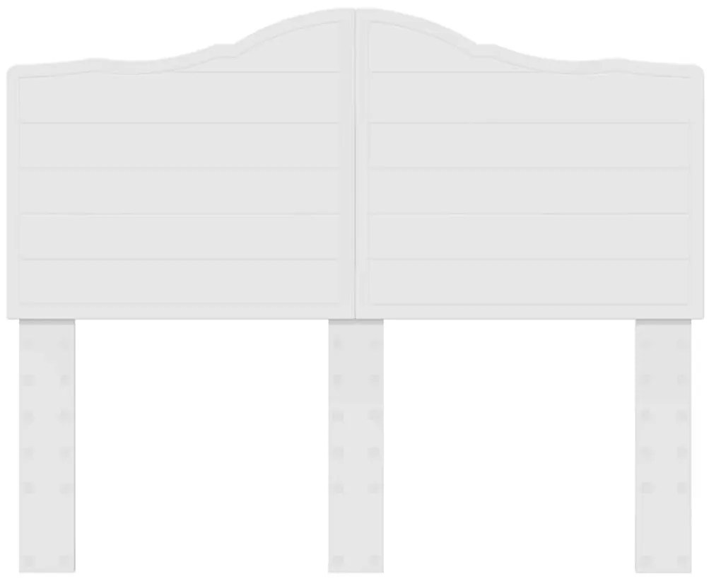 vidaXL Κεφαλάρι με κεφαλάρι Λαμπερό Λευκό 135 cm Επεξεργασμένο ξύλο