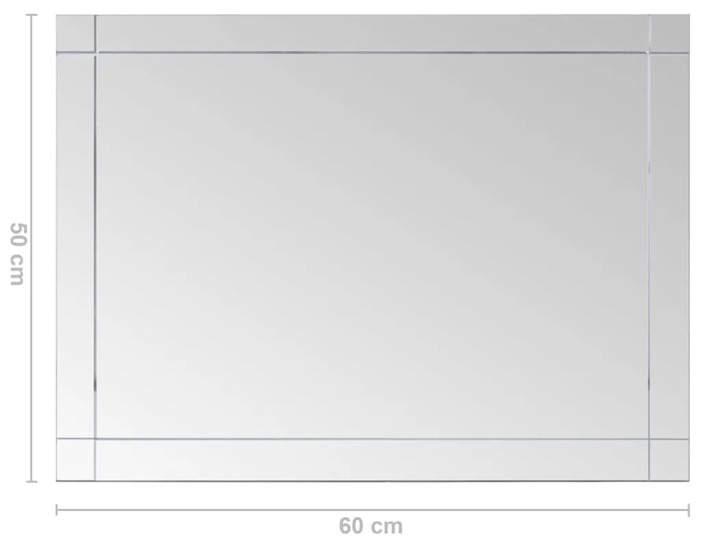 vidaXL Καθρέφτης Τοίχου 60 x 50 εκ. Γυάλινος