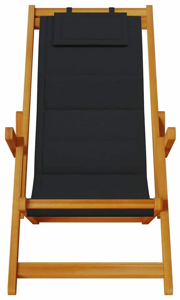 vidaXL Καρέκλα Παραλίας με μαξιλάρι 2 pcs Καφέ 61.5 x 123 x 82cm