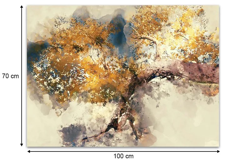 Πίνακας σε καμβά Abstract Tree Megapap ψηφιακής εκτύπωσης 100x70x3εκ.