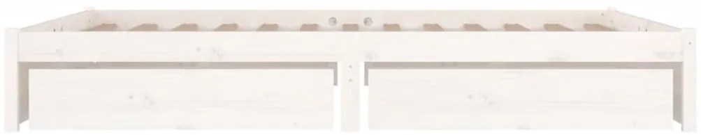vidaXL Πλαίσιο Κρεβατιού με Συρτάρια Λευκό 140 x 200 εκ.