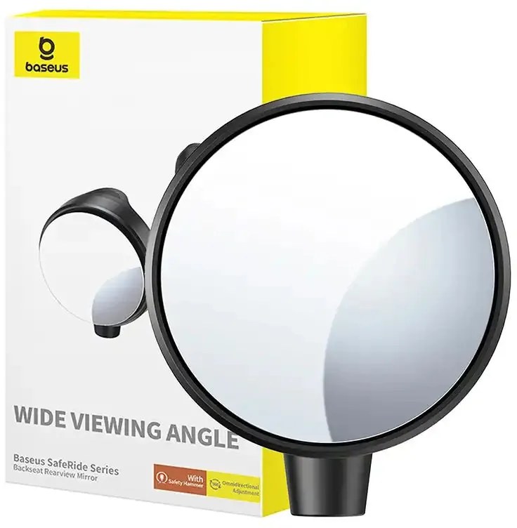 Baseus Καθρέφτης Οπισθοπορείας SafeRide Series με Ενσωματωμένο Σφυρί Έκτακτης Ανάγκης (Μαύρο)