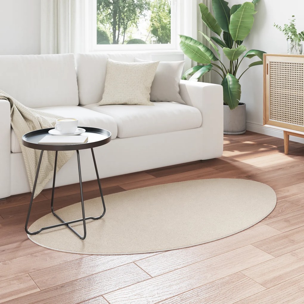 vidaXL Χαλί Μπεζ 80 x 150 cm Βαμβάκι
