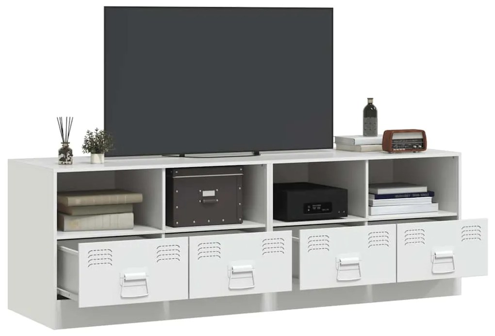 vidaXL Έπιπλα Τηλεόρασης 2 τεμ. Λευκό 67 x 39 x 44 εκ. από Χάλυβα