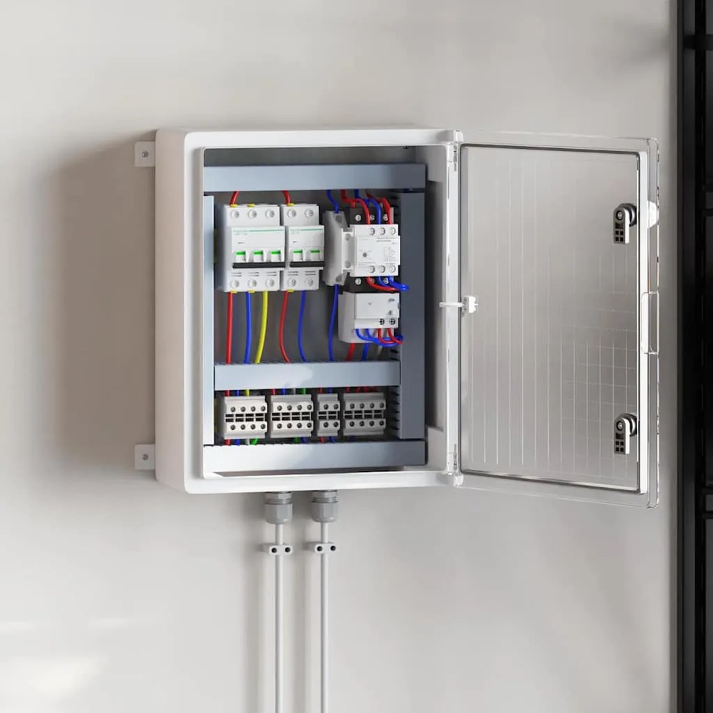 vidaXL Ντουλάπι Ελέγχου Γκρι 40 x 17,5 x 50 εκ. ΑΒΣ Πλαστικό