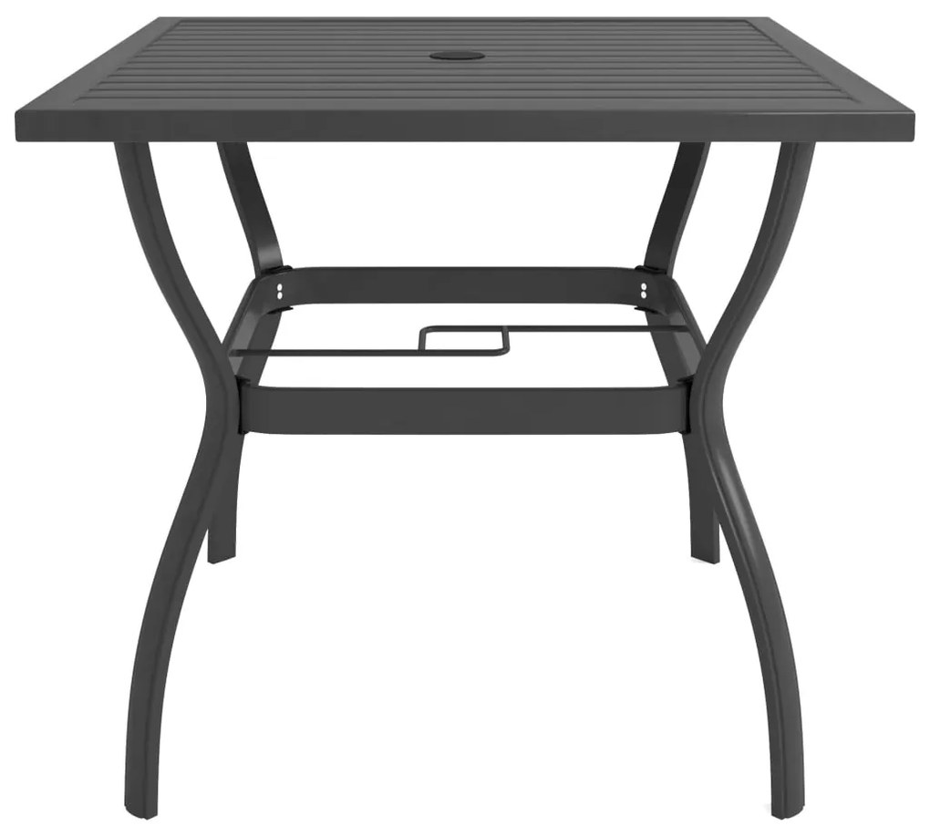 vidaXL Τραπέζι Κήπου Ανθρακί 81,5 x 81,5 x 72 εκ. Ατσάλινο