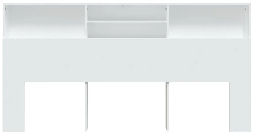 vidaXL Κεφαλάρι Με Αποθηκευτικό Χώρο Λευκό 200 x 19 x 103,5 εκ.