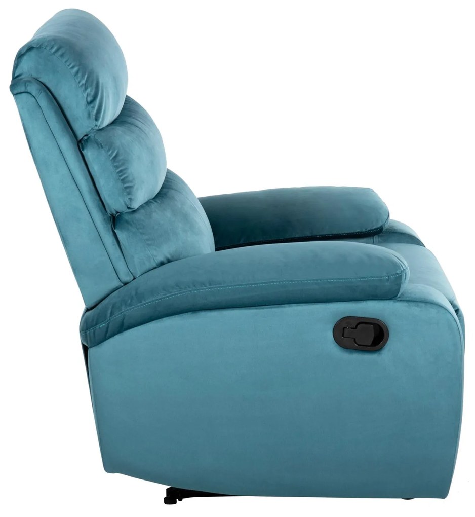 Πολυθρόνα YASUMU RELAX C9783.06 Πετρόλ Βελούδο 80x93x100Υεκ. 80x93x100 εκ.