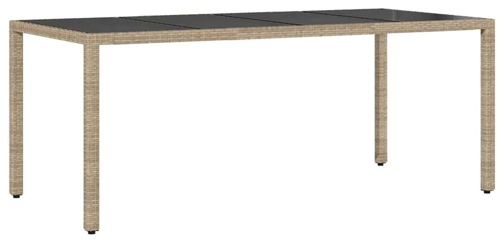 vidaXL Σέτ φαγητού για κήπο 9 pcs Μπεζ συνθετικό ρατάν