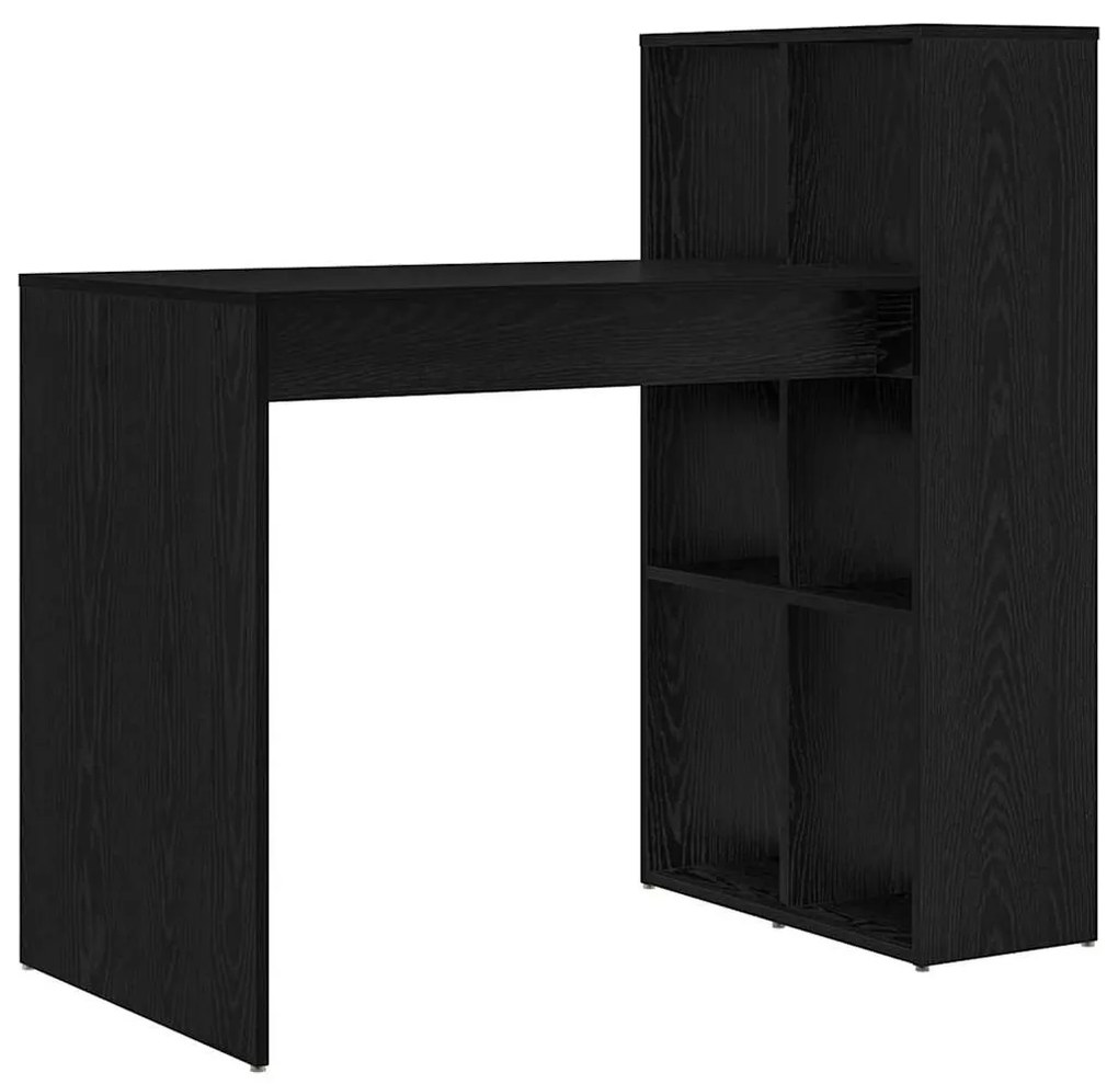 vidaXL Γραφείο Μαύρη δρυς 108 x 55 x 103.5 εκ Επεξεργασμένο ξύλο