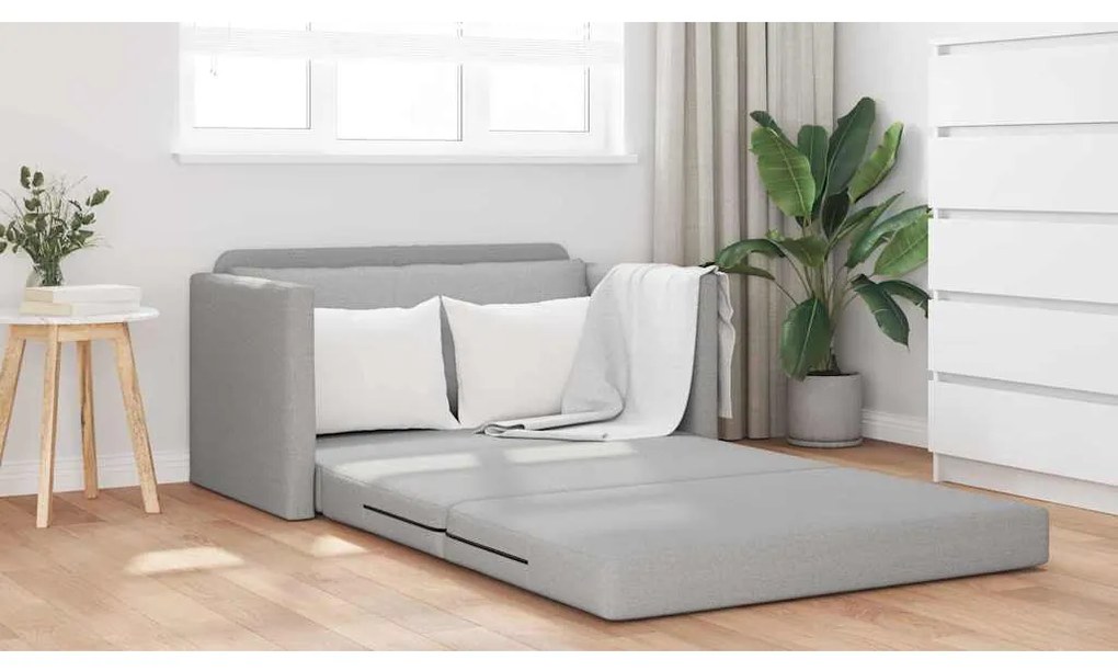 vidaXL Κρεβάτι καναπές Σκούρο γκρι 124 x 71 x 78 εκ ύφασμα
