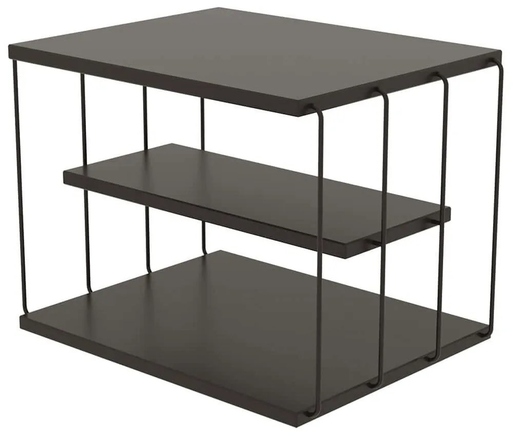 Τραπεζάκι Βοηθητικό Lifon 854KLN2815 50x40x33cm Anthracite-Black