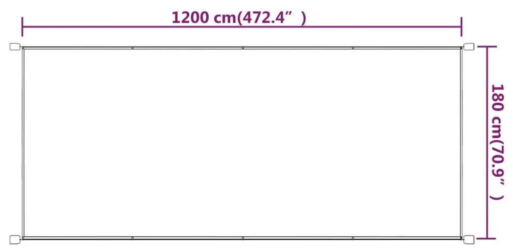 vidaXL Τέντα Κάθετη Τερακότα 180 x 1200 εκ. από Ύφασμα Oxford