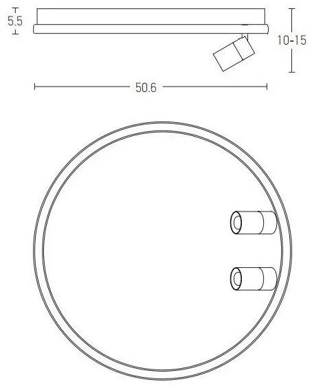 Πλαφονιέρα Φωτιστικό Οροφής LED 61W IP20 3000K Zambelis-22015-Χρυσό 22015