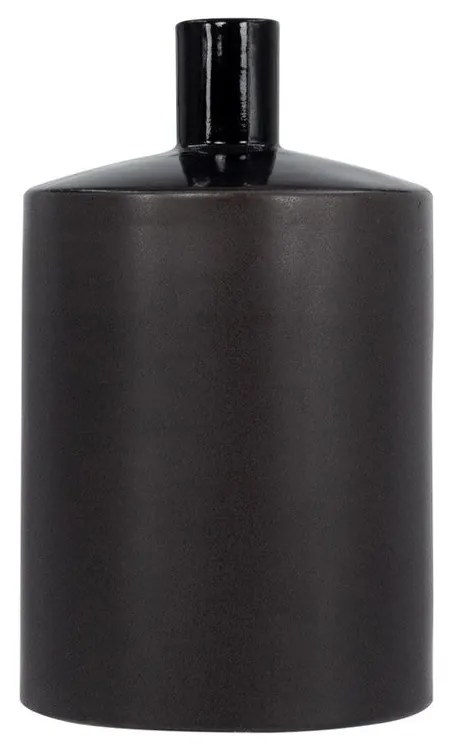 Βάζο Κεραμικό Aima Short 020921 15x15xH24,5cm Anthracite Mat-Silver Gun Ceramic