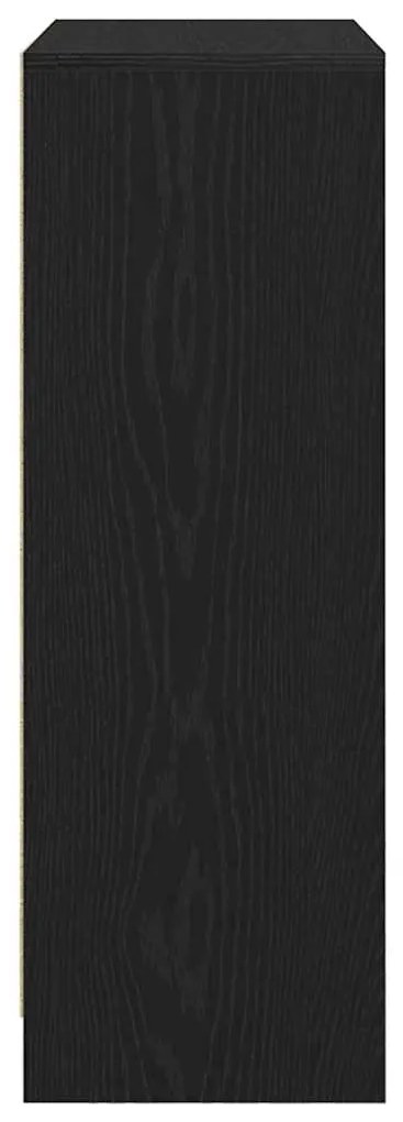 Συρταριέρα με Συρτάρια και Πόρτες Μαύρη βελανιδιά 73x31x90 εκ 861851