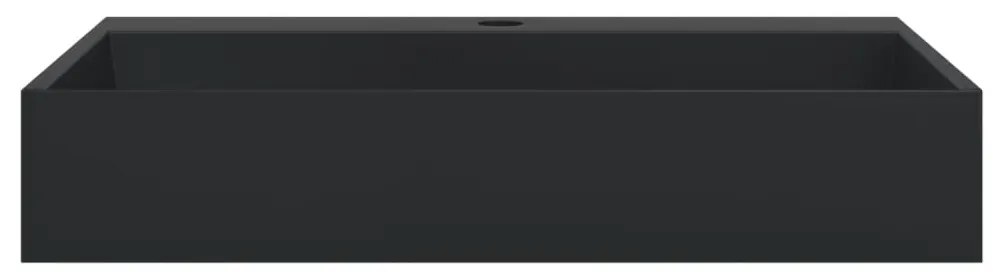vidaXL Νιπτήρας Μαύρος Ματ 60x38x11 εκ. Συνθετικός από Τεχνητό Μάρμαρο