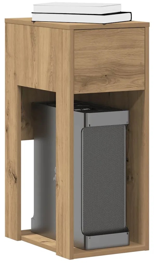 Βάση πύργου υπολογιστή με συρτάρι Αρτισιανή Δρυς 30x44x74 εκ.