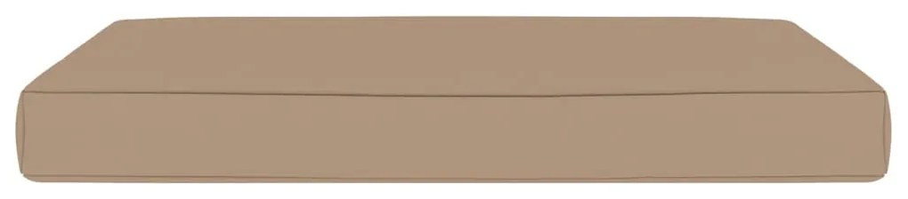 vidaXL Μαξιλάρα Δαπέδου / Παλέτας Taupe 60 x 61,5 x 6 εκ. Υφασμάτινη