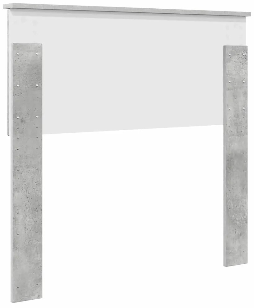 vidaXL Κεφαλάρι με κεφαλάρι Σκυρόδεμα Γκρι 90 cm Επεξεργασμένο ξύλο