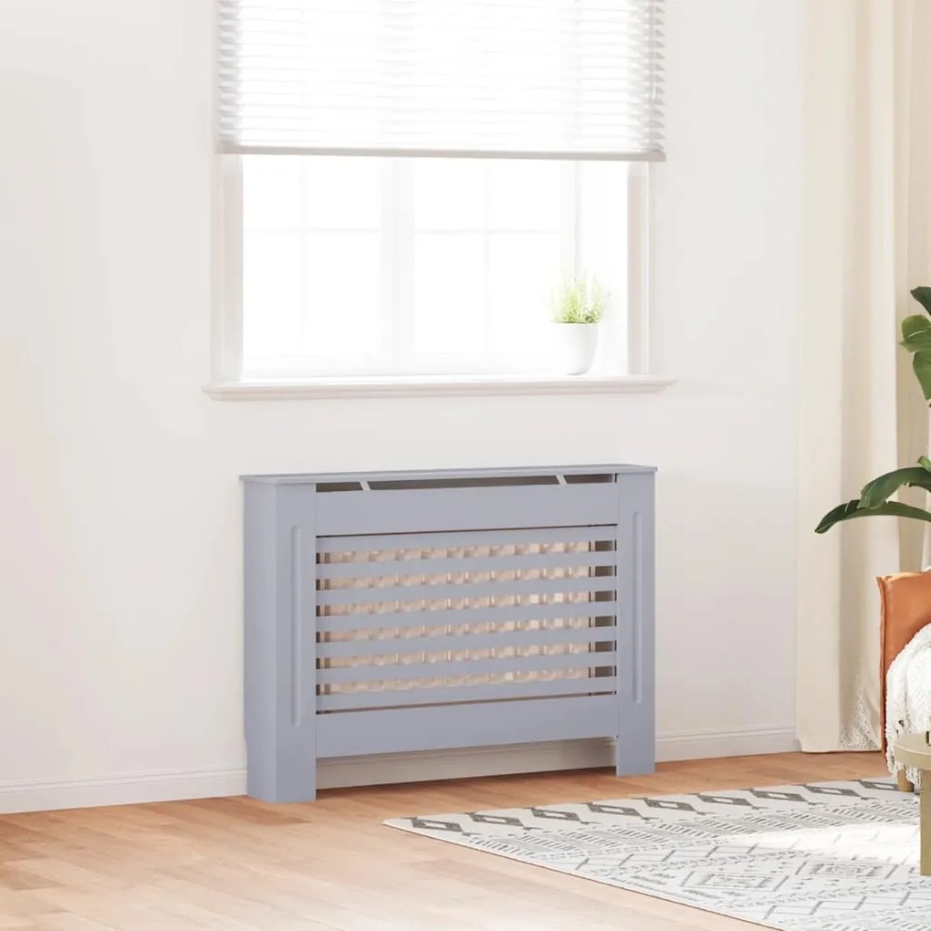 vidaXL Κάλυμμα Καλοριφέρ Ανθρακί 112 x 19 x 81,5 εκ. από MDF