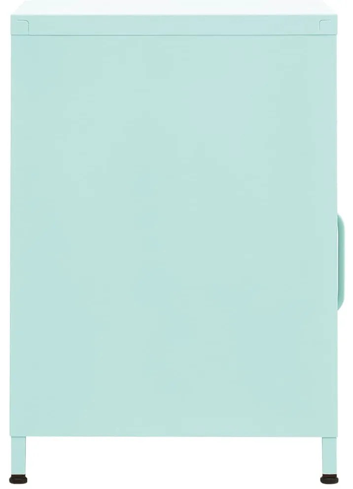 vidaXL Κομοδίνα 2 τεμ. Χρώμα Μέντας 35 x 35 x 51 εκ. Ατσάλινα